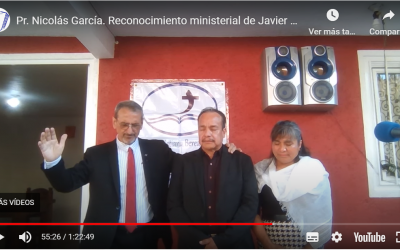 Pr. Nicolás García. Reconocimiento ministerial de Javier Vásquez