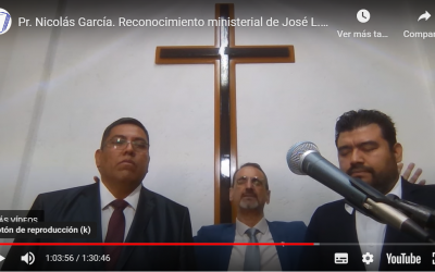 Pr. Nicolás García. Reconocimiento ministerial de José L. Valdés y Alejandro Almaraz