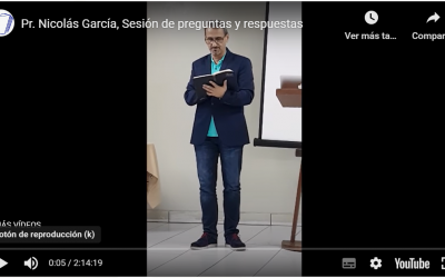 Pr. Nicolás García, Sesión de preguntas y respuestas