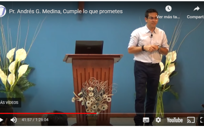 Pr. Andrés G. Medina, Cumple lo que prometes