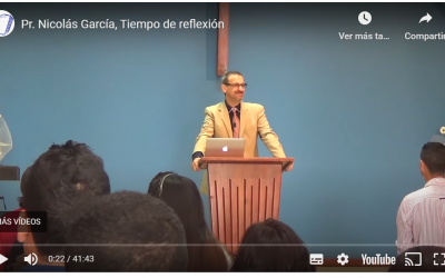 Pr. Nicolás García, Tiempo de reflexión