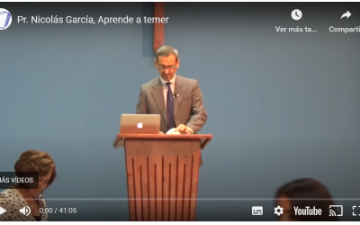 Pr. Nicolás García, Aprende a temer