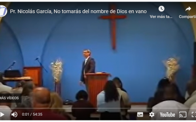 Pr. Nicolás García, No tomarás del nombre de Dios en vano