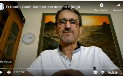 Pr Nicolás García, Sobre no usar nombres al juzgar