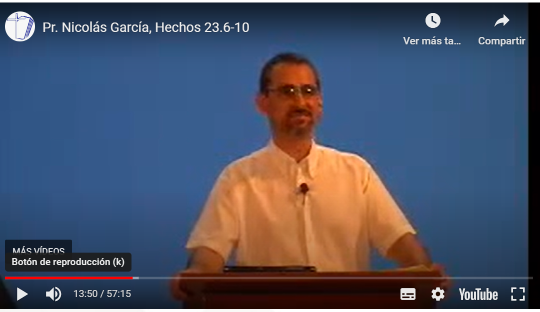 Pr. Nicolás García, Hechos 23.6-10