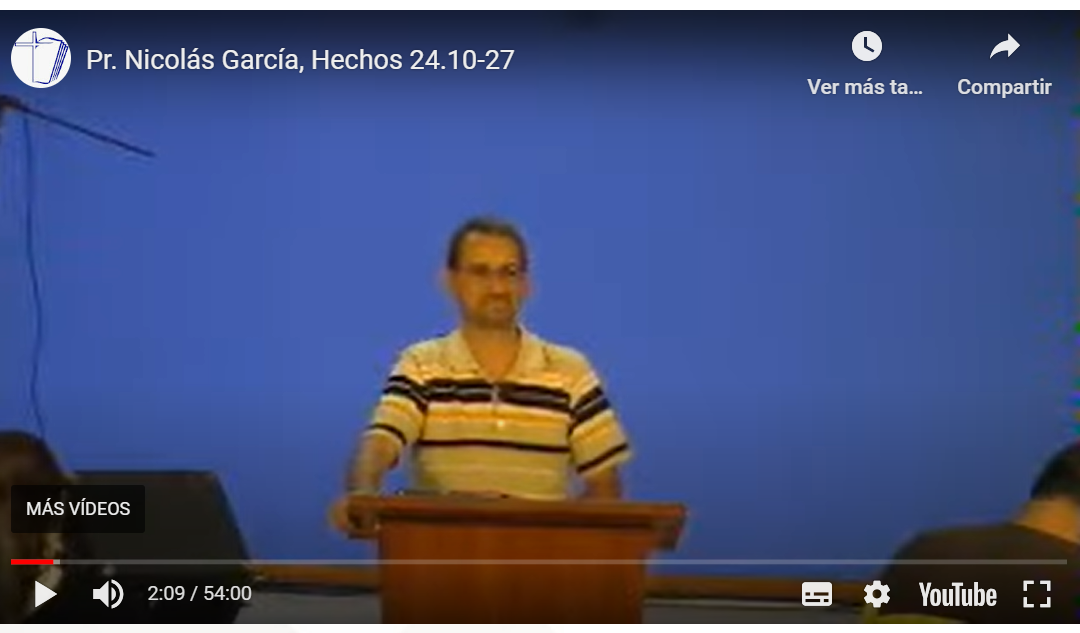 Pr. Nicolás García, Hechos 24.10-27