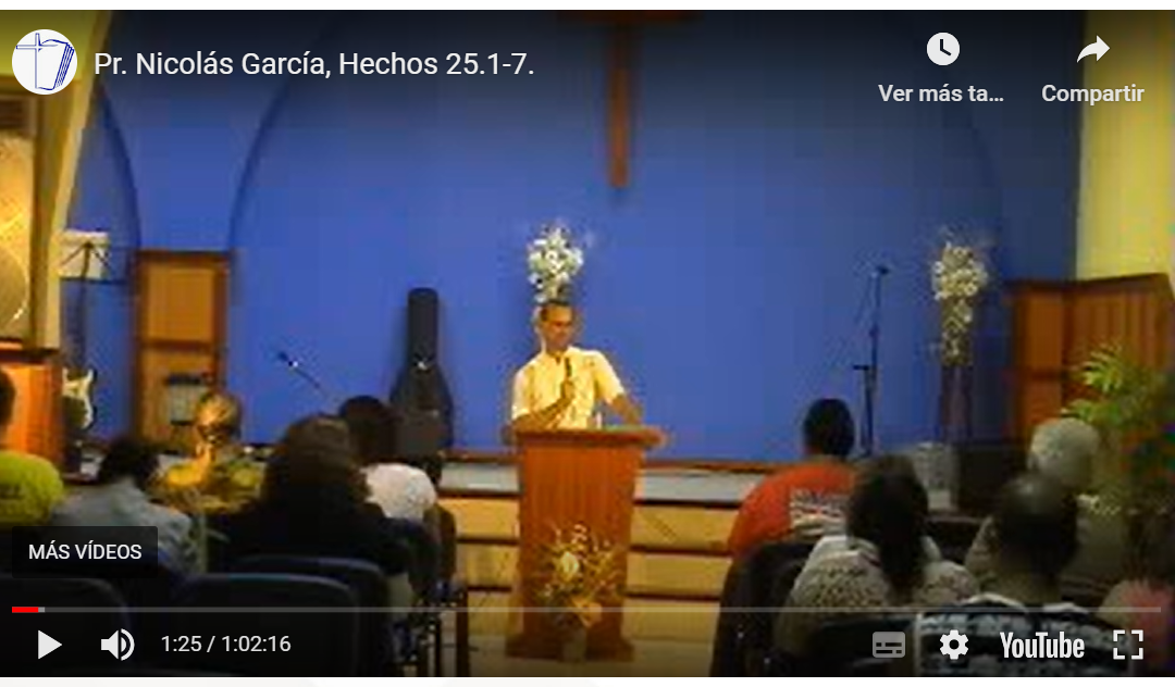 Pr. Nicolás García, Hechos 25.1-7.