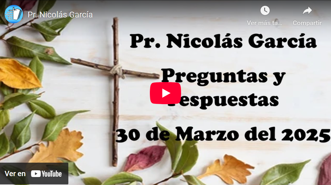 Pr. Nicolás García. Preguntas y respuestas 37