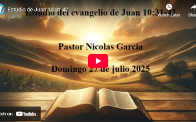 Pr. Nicolás García. Evangelio de Juan 10.31-42