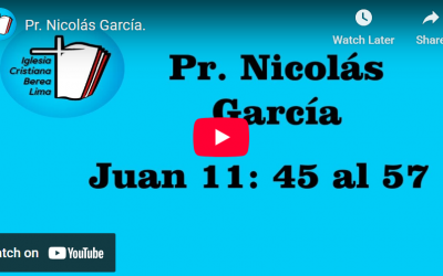 Pr. Nicolás García. Evangelio de Juan 11:45-57
