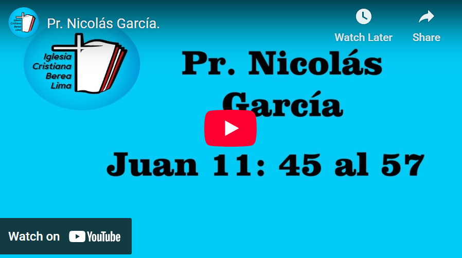 Pr. Nicolás García. Evangelio de Juan 11:45-57