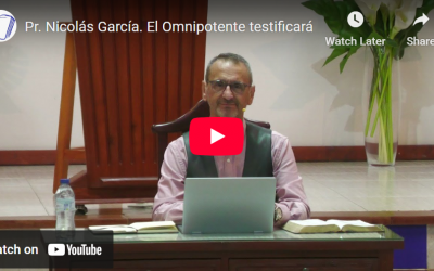 Pr. Nicolás García. Job 32.1-22. El Omnipotente testificará.