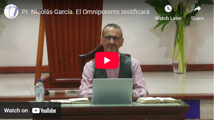 Pr. Nicolás García. Job 32.1-22. El Omnipotente testificará.
