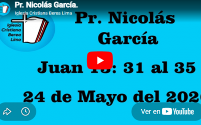 Pr. Nicolás García. Evangelio de Juan 13: 31-35